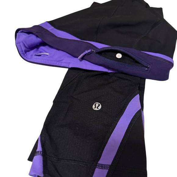 Lululemon Black and Purple Leggings - Picture 3 of 10